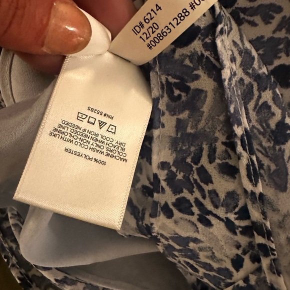 EXPRESS 2tiered chiffon sheer fully lined sleeveless hi tie neck cascade top| XS - Picture 7 of 8